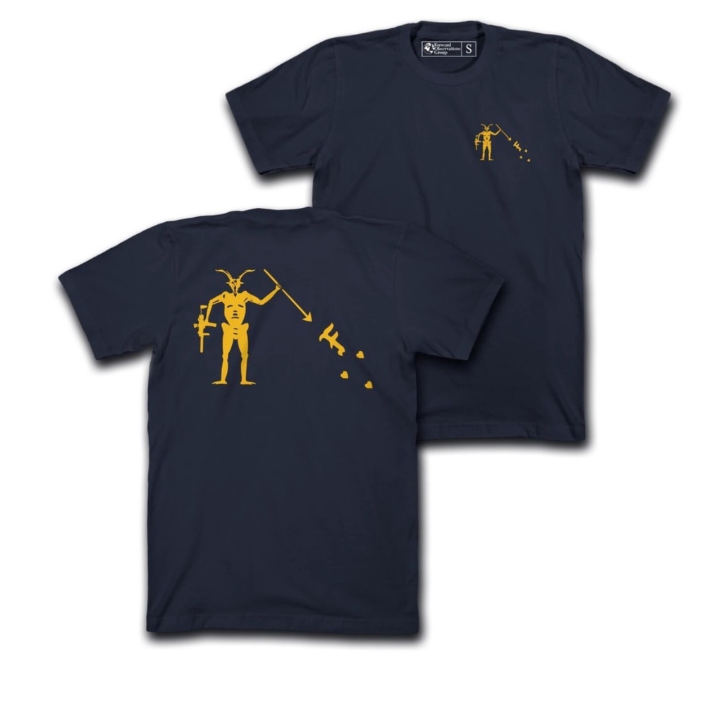 Forward Observations Group “Blackbeard Pirate” Tee (Navy) – Size XL